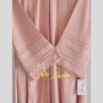Minimalist Delicate Lace Detailed Designer Abaya Set - Image 7
