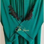 Designer Sequined Motif Abaya Set - Image 4