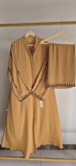 Minimalist Sleeve Embroidery Abaya Set - Image 2