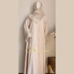 Pearl Embellished Beige Abaya - Image 4