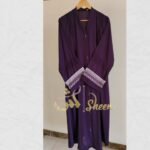 Pleated Cuff Embroidered Abaya - Image 2