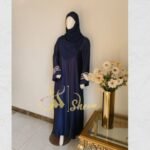 Floral Vine Embroidered Cuff Abaya - Image 9