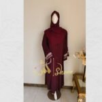 Pleated Cuff Embroidered Abaya - Image 7