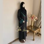 Modern Striped Cuff Front-Open Abaya | Customizable Colors - Image 9