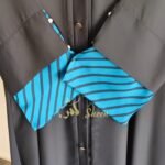 Modern Striped Cuff Front-Open Abaya | Customizable Colors - Image 7