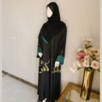 Modern Striped Cuff Front-Open Abaya | Customizable Colors - Image 6