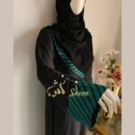 Modern Striped Cuff Front-Open Abaya | Customizable Colors - Image 12