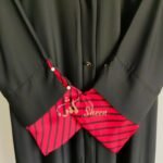 Modern Striped Cuff Front-Open Abaya | Customizable Colors - Image 13