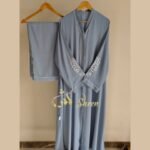 Embroidered Floral Sleeve Abaya - Image 2