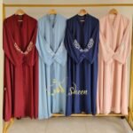 Embroidered Floral Sleeve Abaya - Image 6