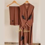 Designer Sequined Motif Abaya Set - Image 3