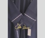Minimalist Delicate Lace Detailed Designer Abaya Set - Image 10
