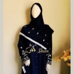 Navy Blue Embroidered Abaya - Image 5