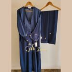Plum Sheesha Silk Abaya Set - Image 3