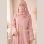 Dusty Pink Formal Abaya - Image 3