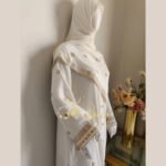 Cream Block Print Abaya - Image 7