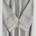 Minimalist Delicate Lace Detailed Designer Abaya Set - Image 4