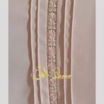 Minimalist Delicate Lace Detailed Designer Abaya Set - Image 6