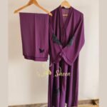 Designer Sequined Motif Abaya Set - Image 8