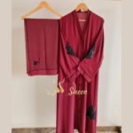 Designer Sequined Motif Abaya Set - Image 7