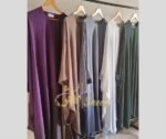 Minimalist Butterfly Cut Kaftan Abaya – Customizable Colors - Image 2