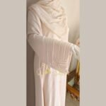 Pearl Embellished Beige Abaya - Image 6