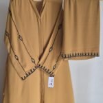 Minimalist Sleeve Embroidery Abaya Set