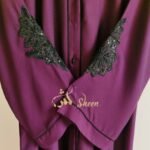 Designer Sequined Motif Abaya Set - Image 9